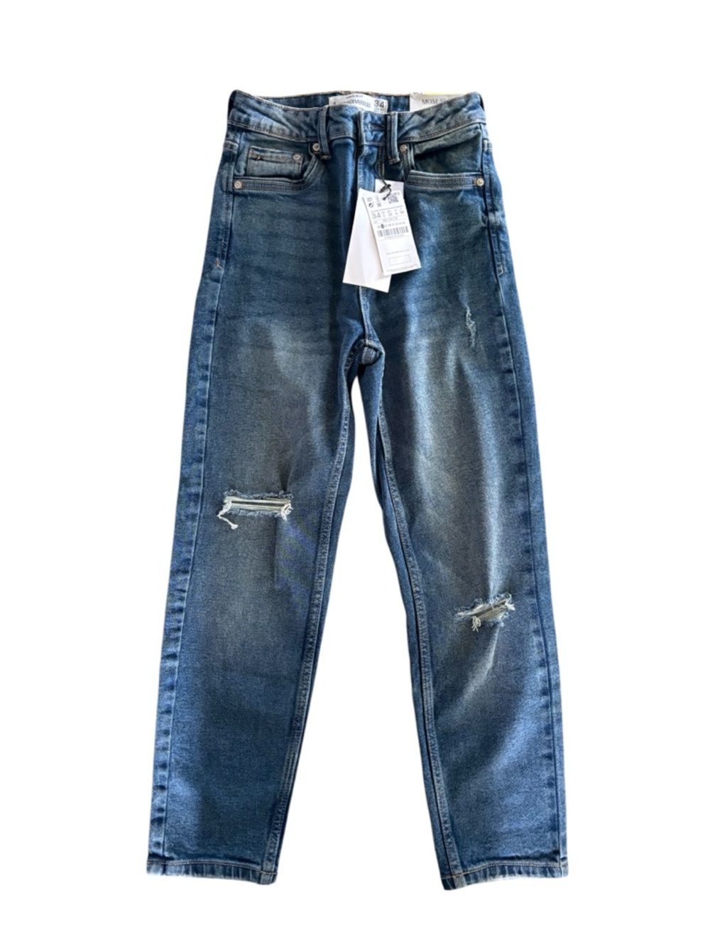 stradivarius dark blue denim jeans